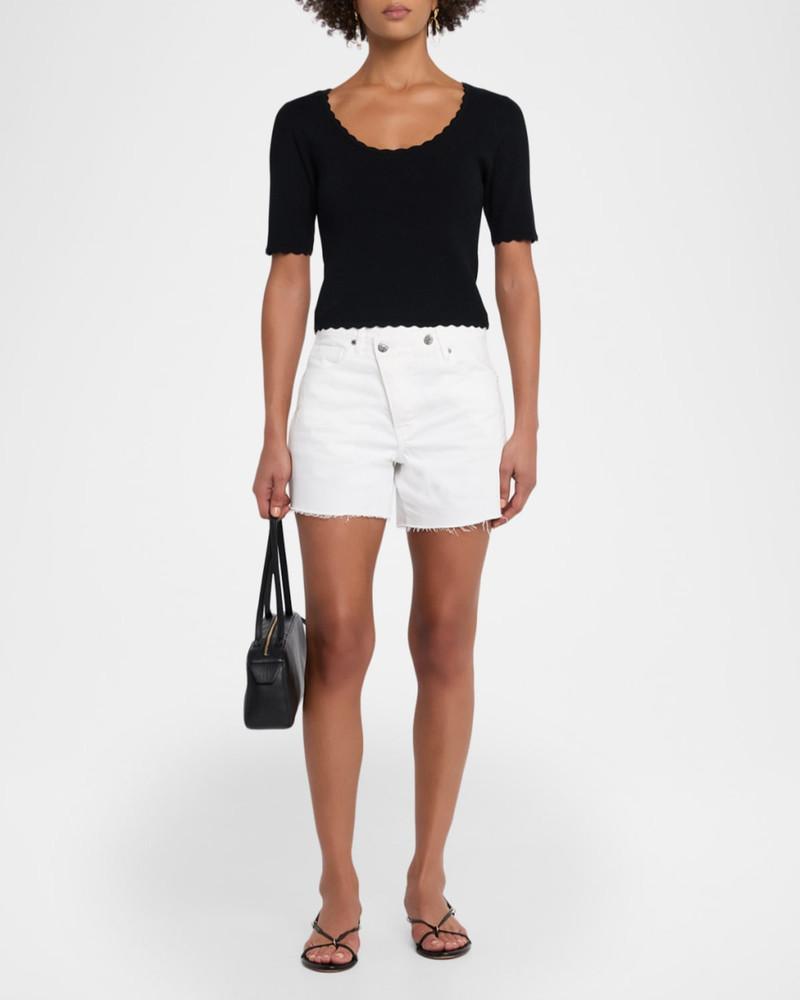 Rails Louanna Scallop-Trim Crop Top outlook