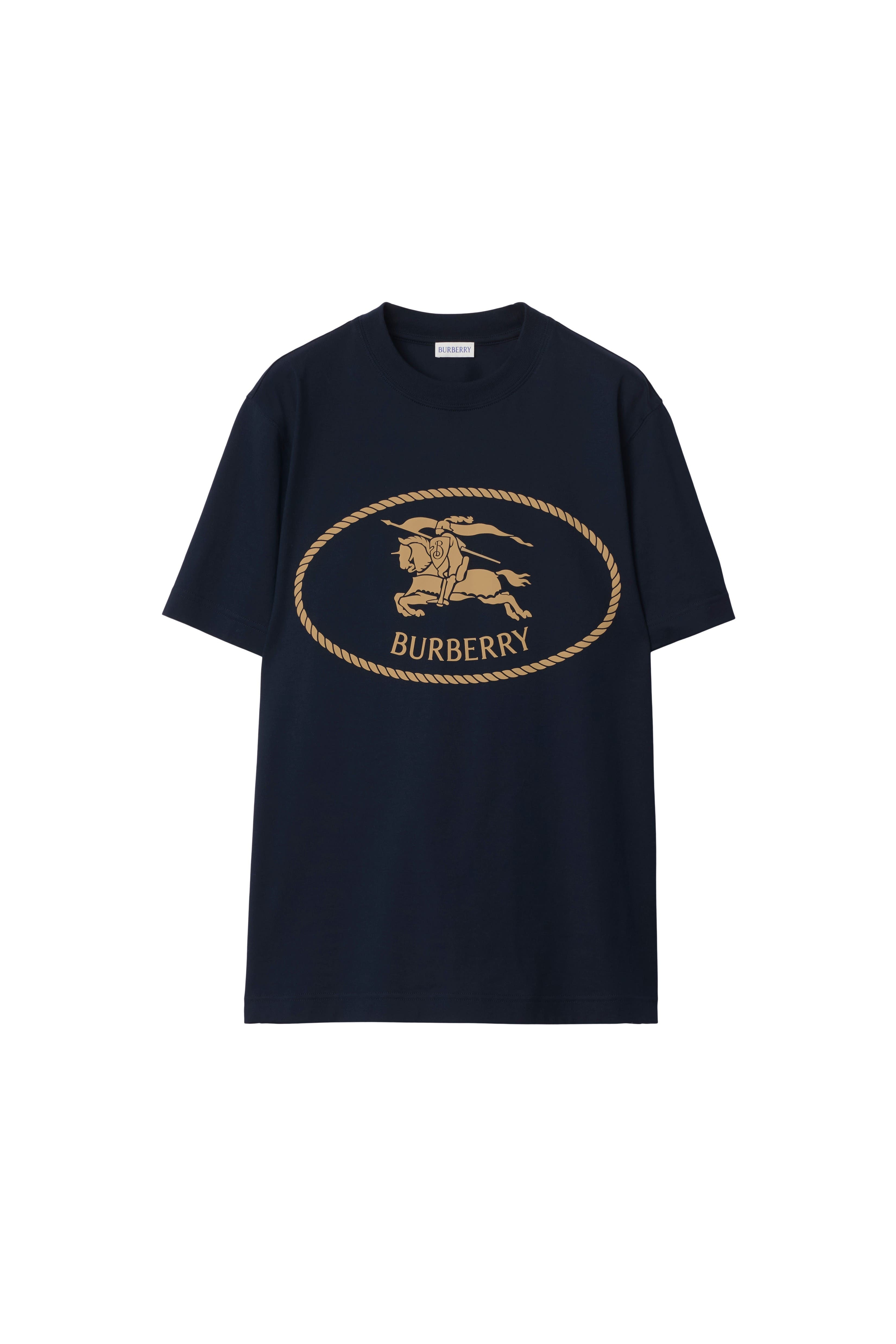 burberry Knight Stamp Cotton T-shirt in Navy at Nordstrom - 2
