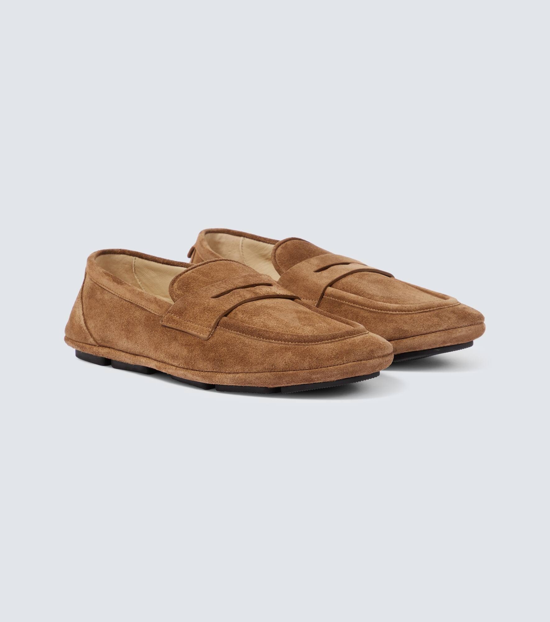 Suede penny loafers - 5