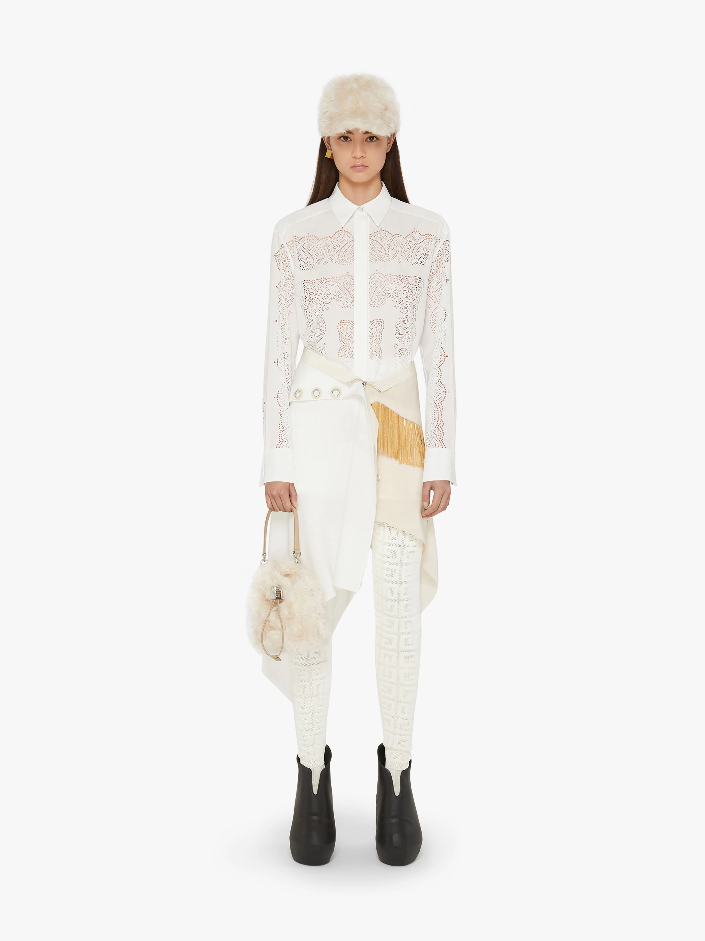 SHIRT WITH PERFORATED BANDANA PRINT - 2