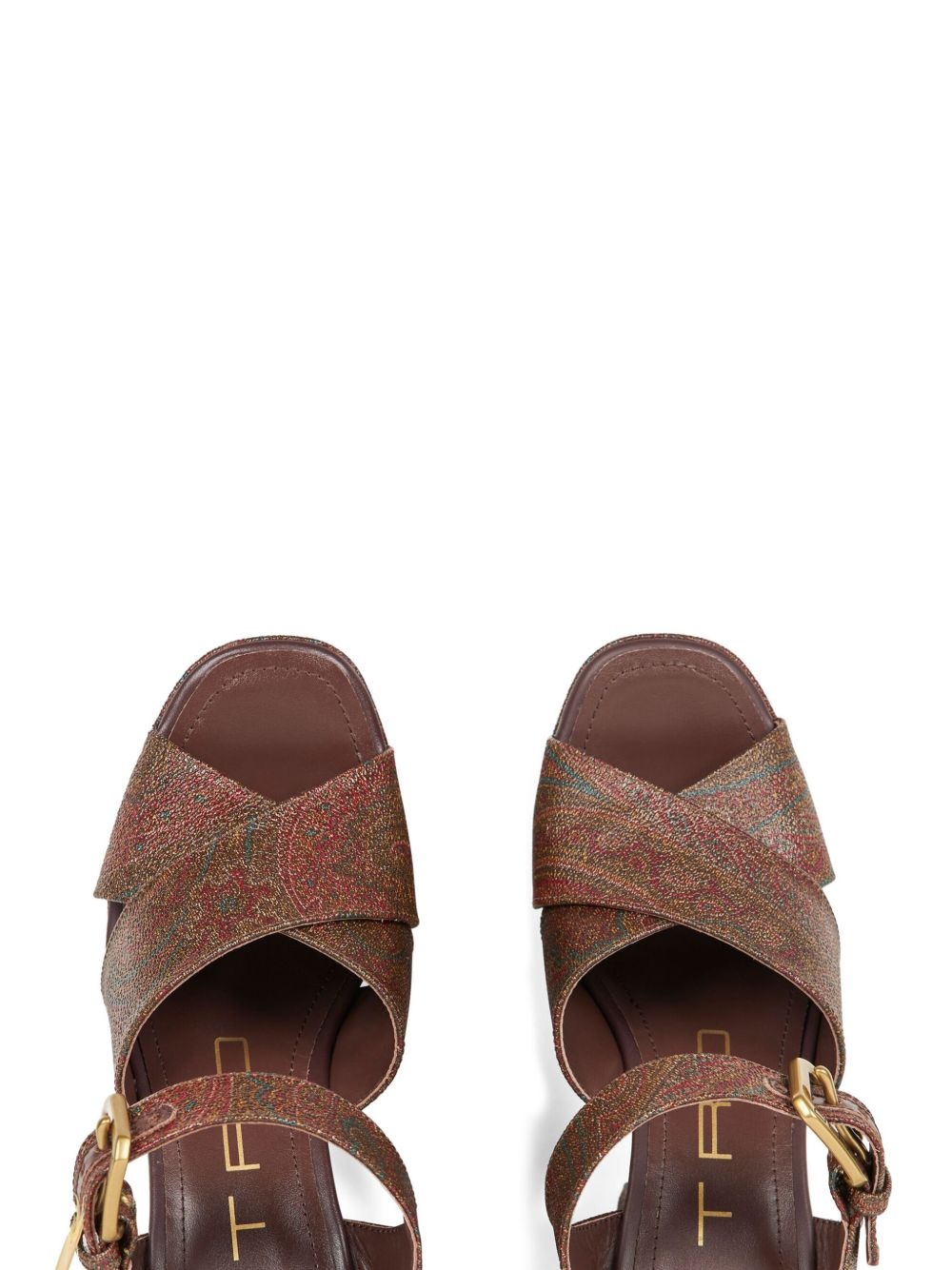 100mm paisley platform sandals - 4