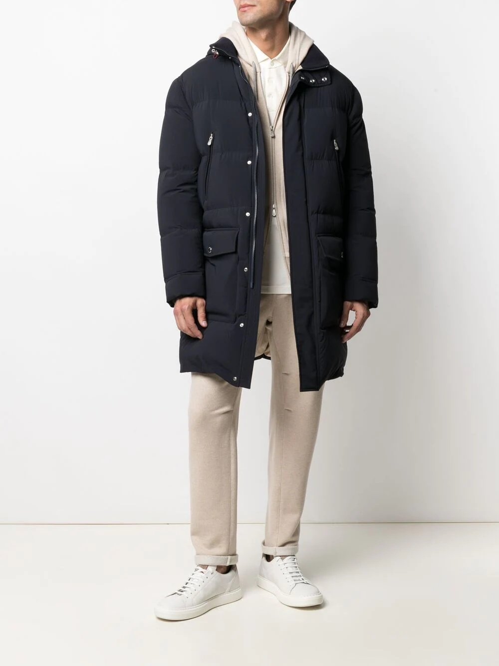 mid-length padded coat - 2