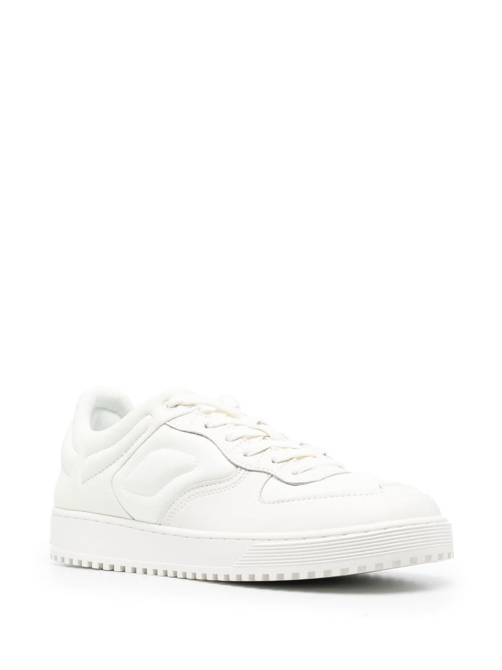 quilted-finish low-top sneakers - 2