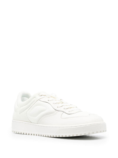 EMPORIO ARMANI quilted-finish low-top sneakers outlook