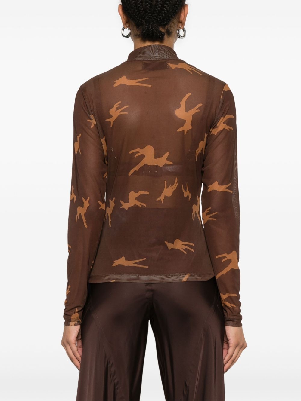deer-print T-shirt - 4