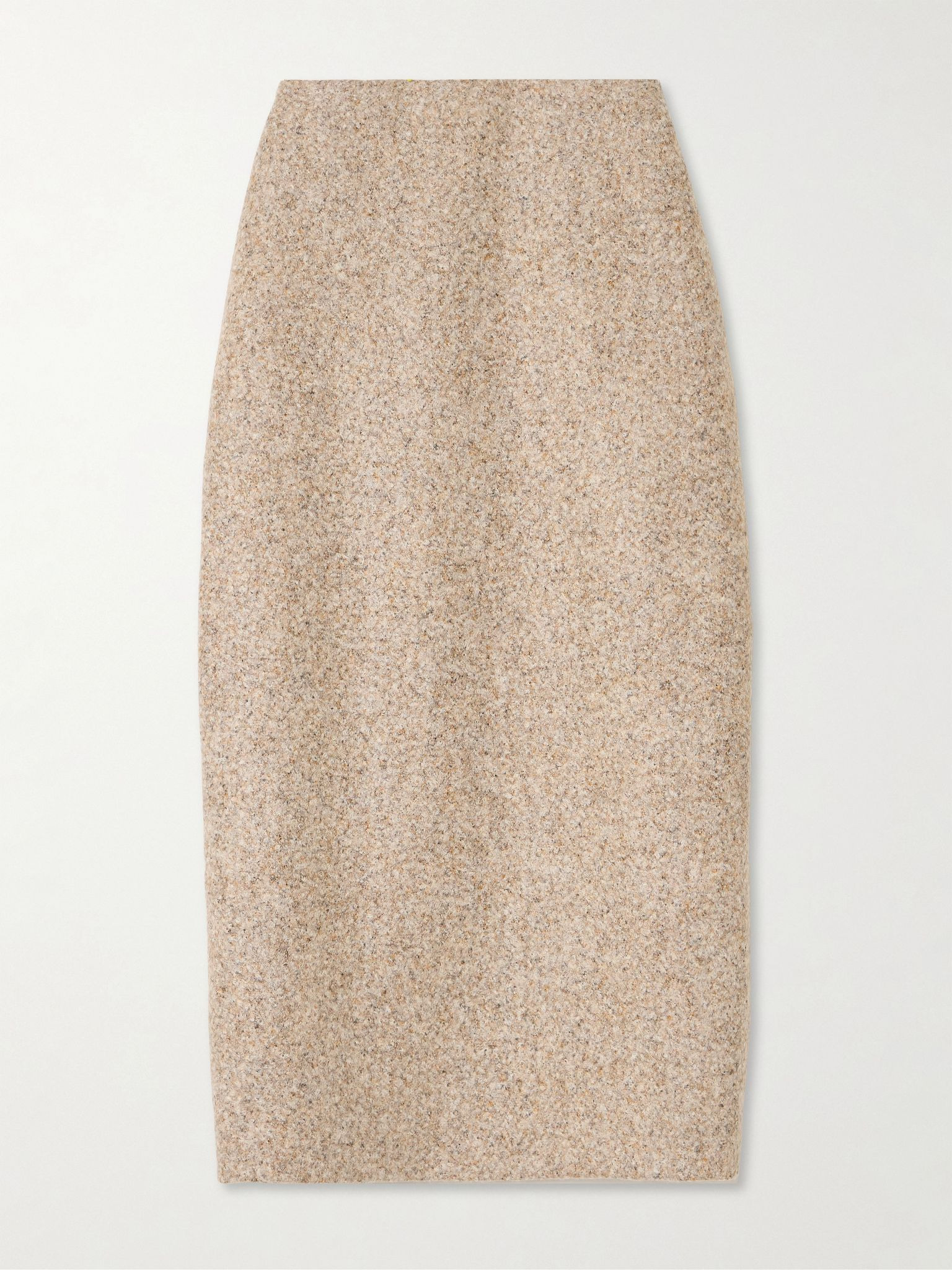 Sussex alpaca and wool-blend midi skirt Beige - 1
