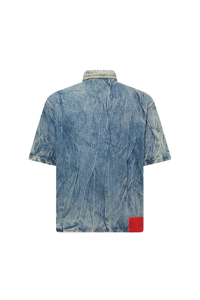 KUSIKOHC Kusikohc Multi-Rivet Denim Shirt Blue outlook