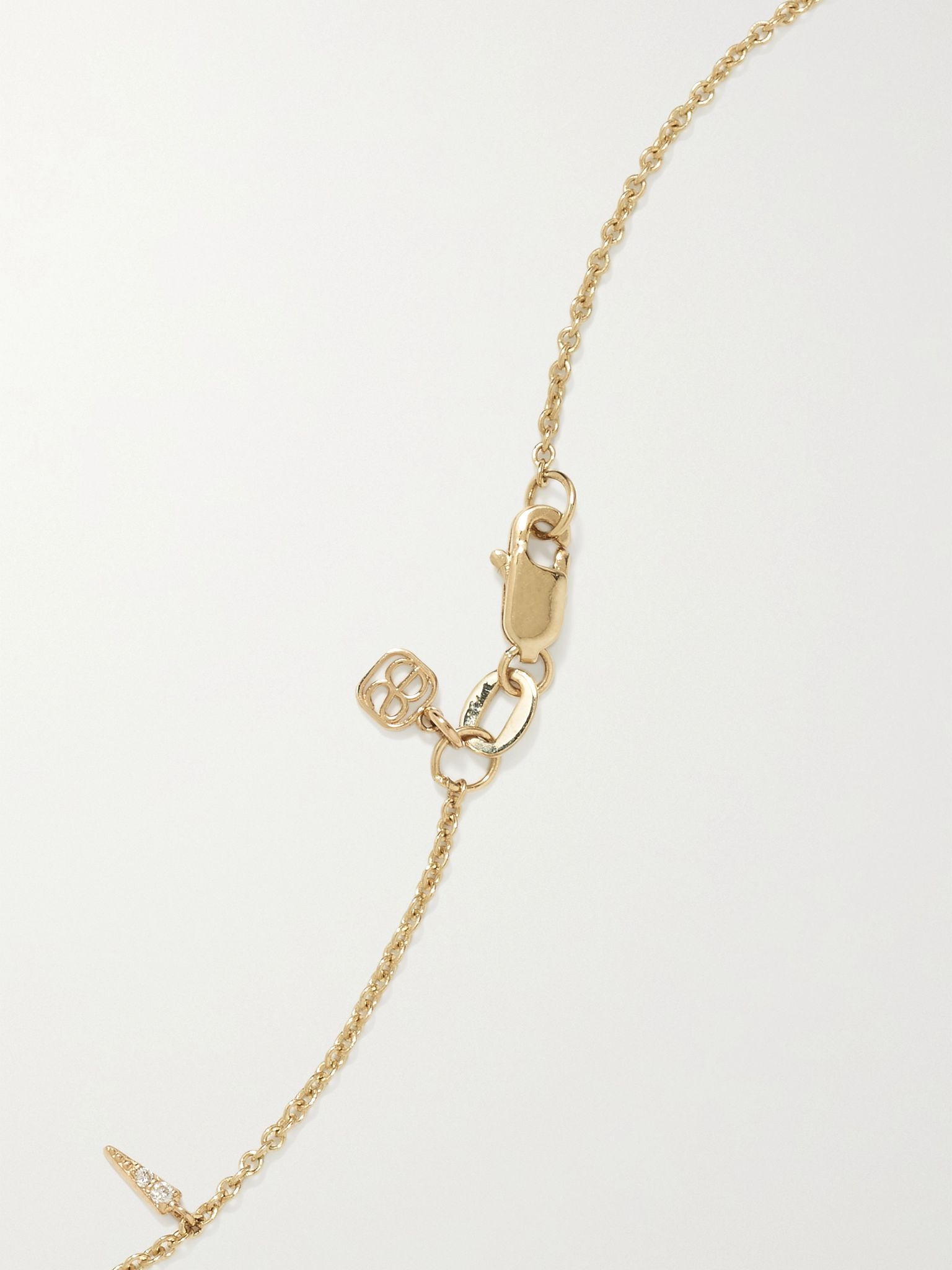 Large Groovy Eye 14-karat gold, diamond and enamel necklace Gold - 3
