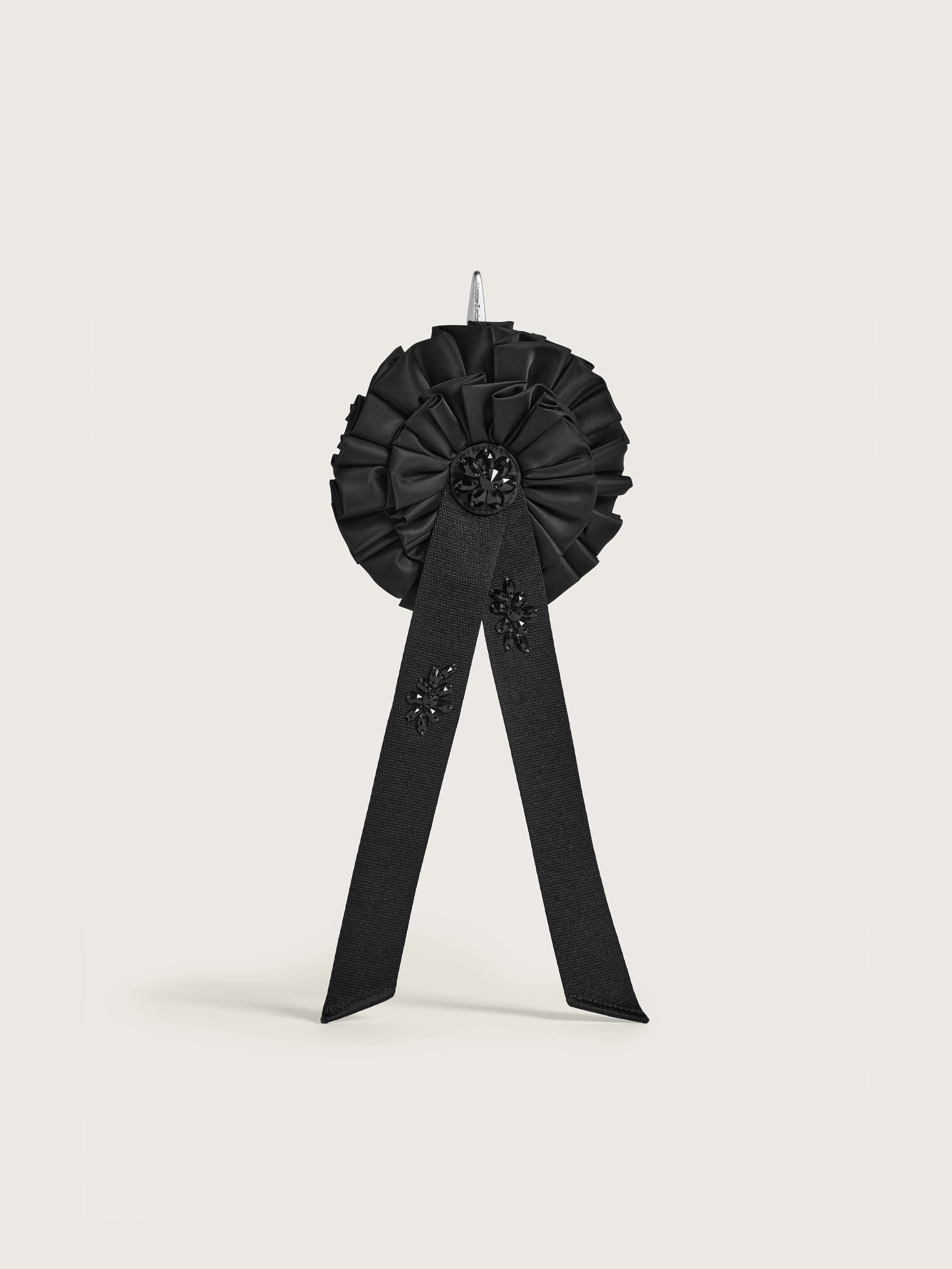 Embellished Ribbon Rosette Coin Purse - 1