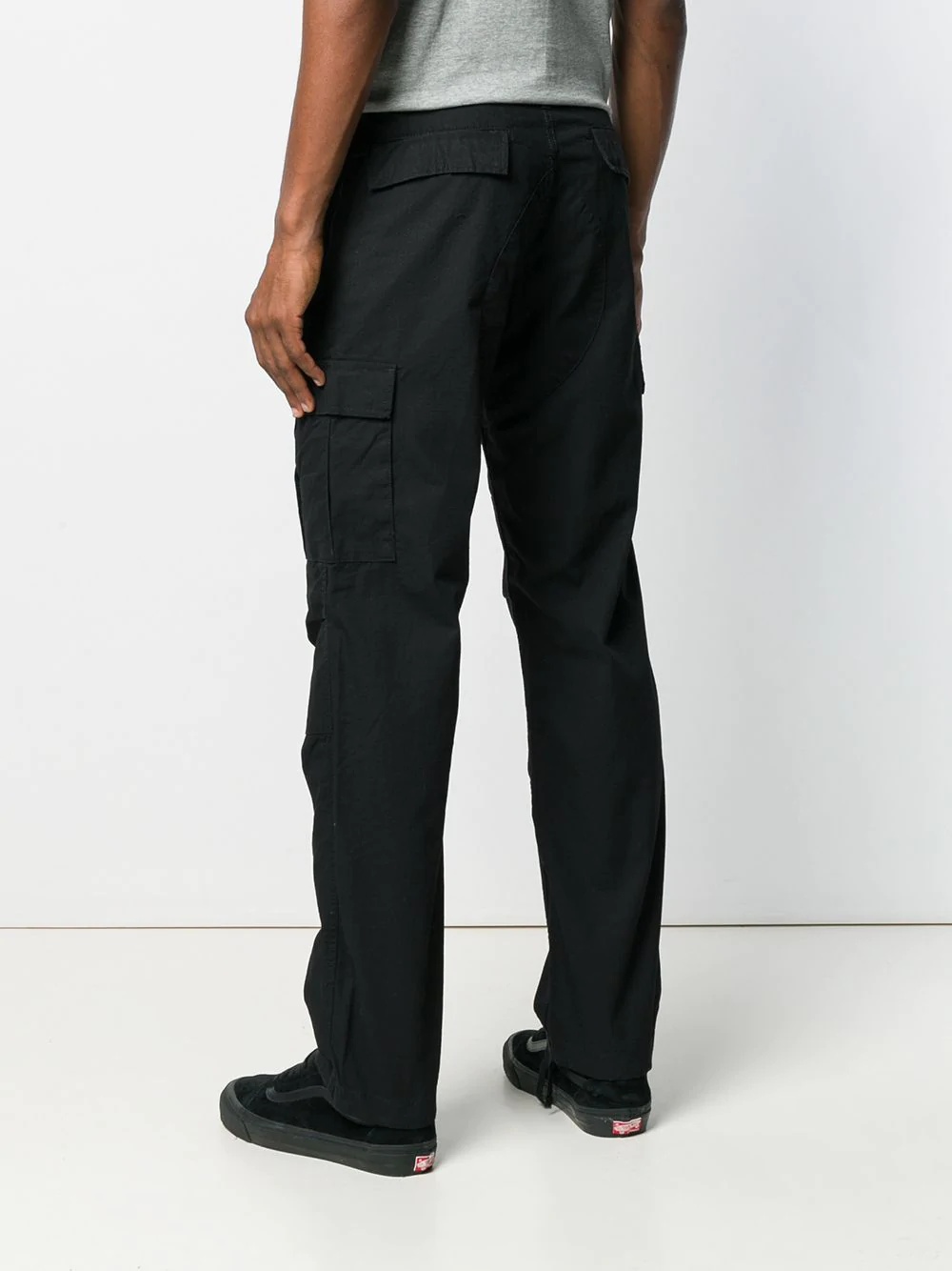 straight leg cargo trousers - 4