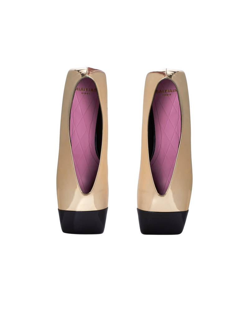 Eden ballet flats in mirrored and patent leather 3