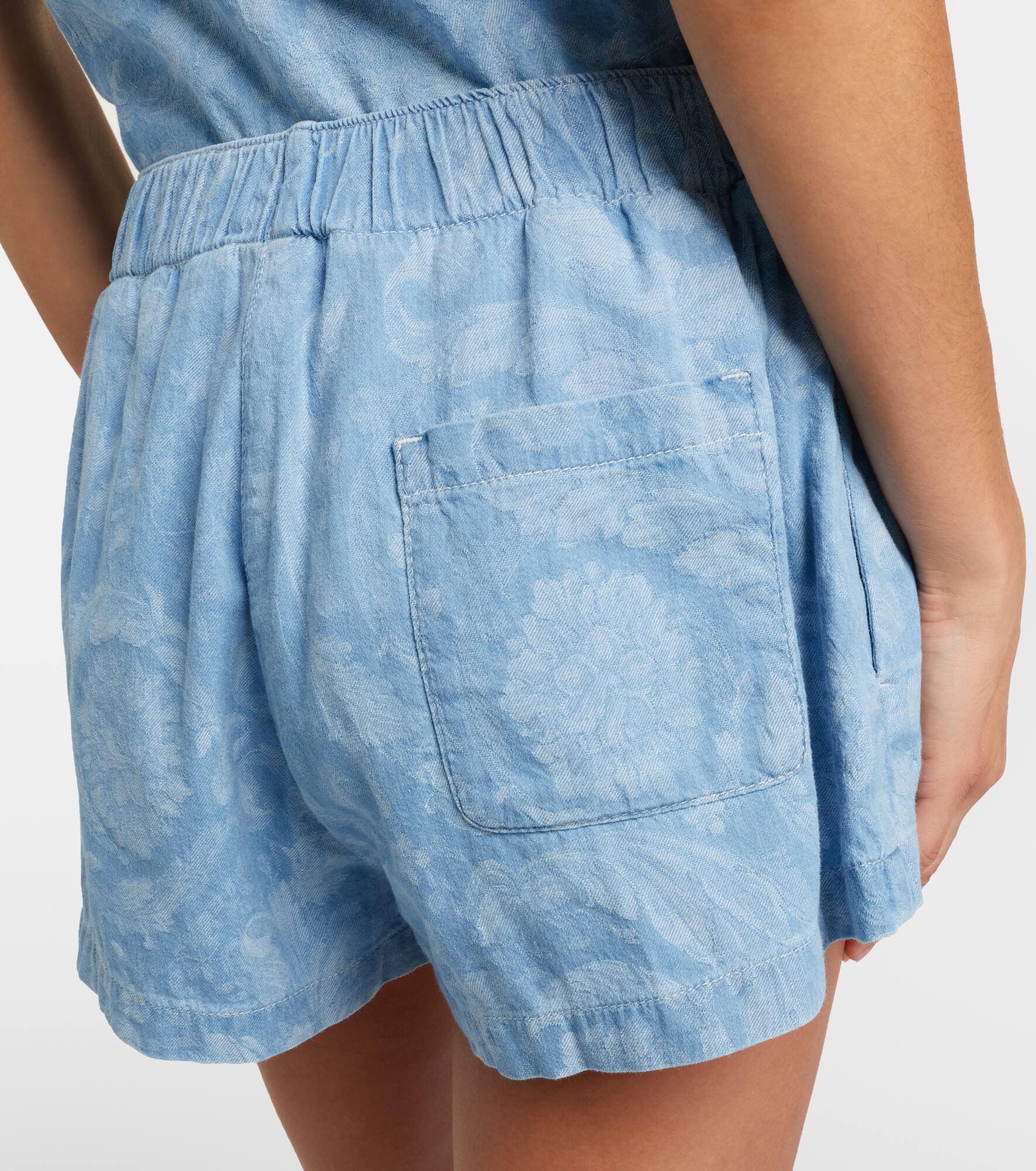 Barocco denim chambray shorts - 5