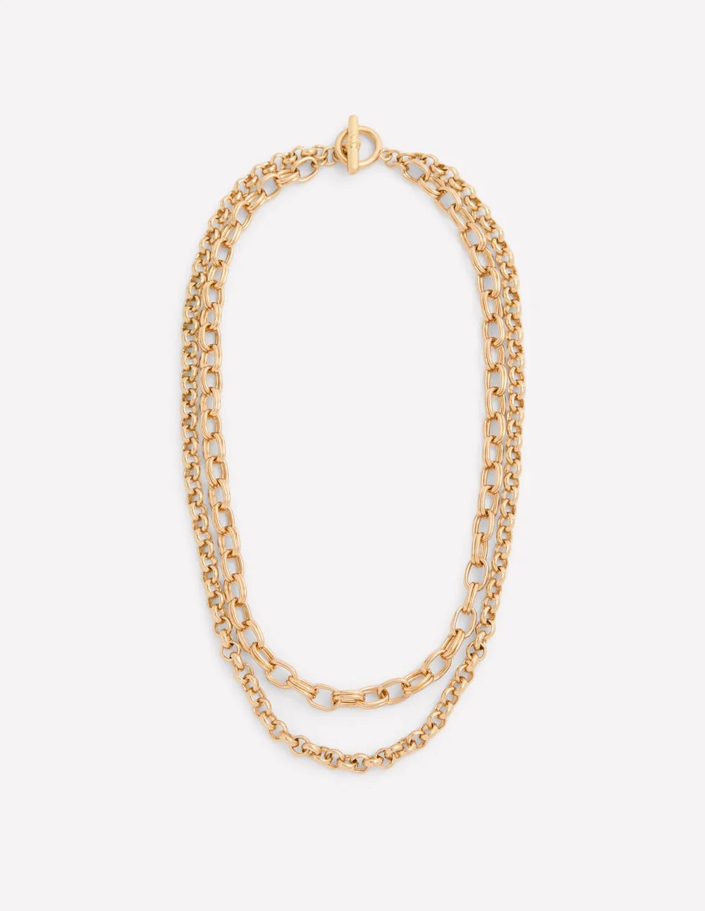Chain Layer Necklace-Gold - 1
