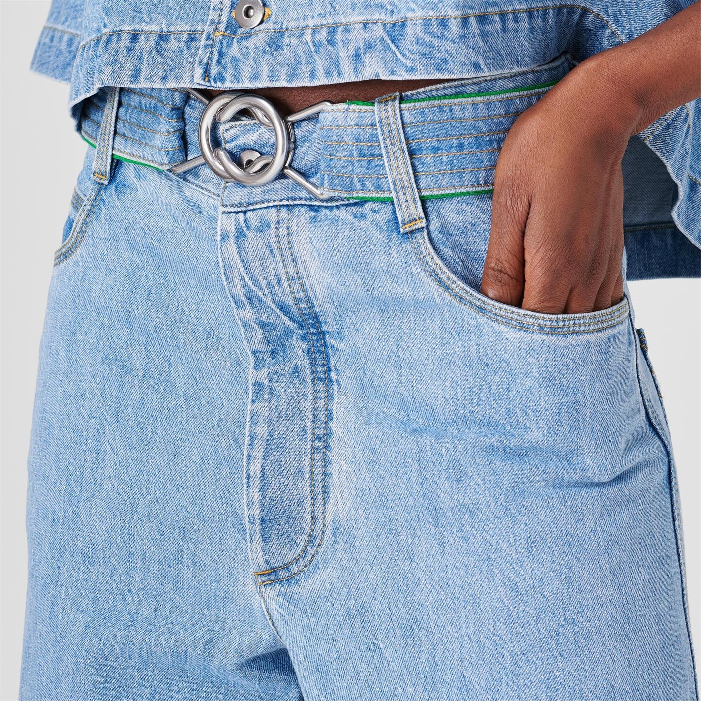 WIDE LEG LIGHT BLEACHED DENIM - 6