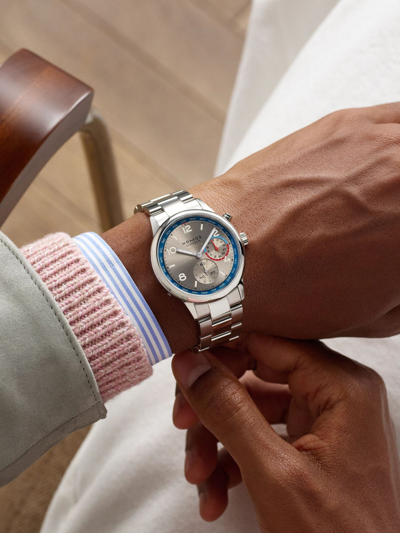 NOMOS Glashütte Club Sport Neomatik Worldtimer Silver Automatic 40mm Stainless Steel Watch, Ref. No. 791 Silver outlook