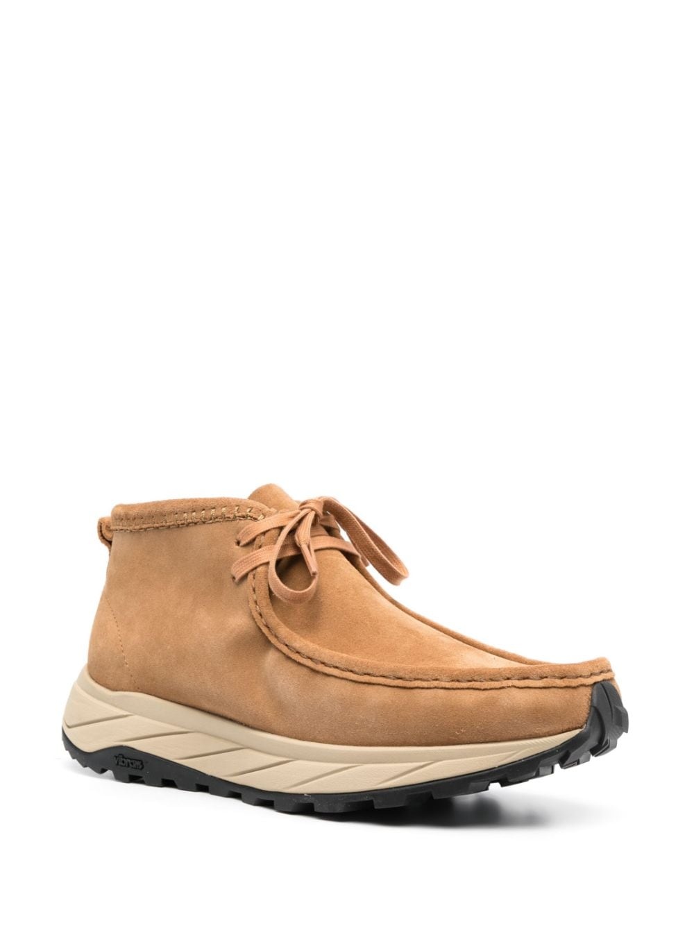 lace-up chunky-sole suede boots - 2