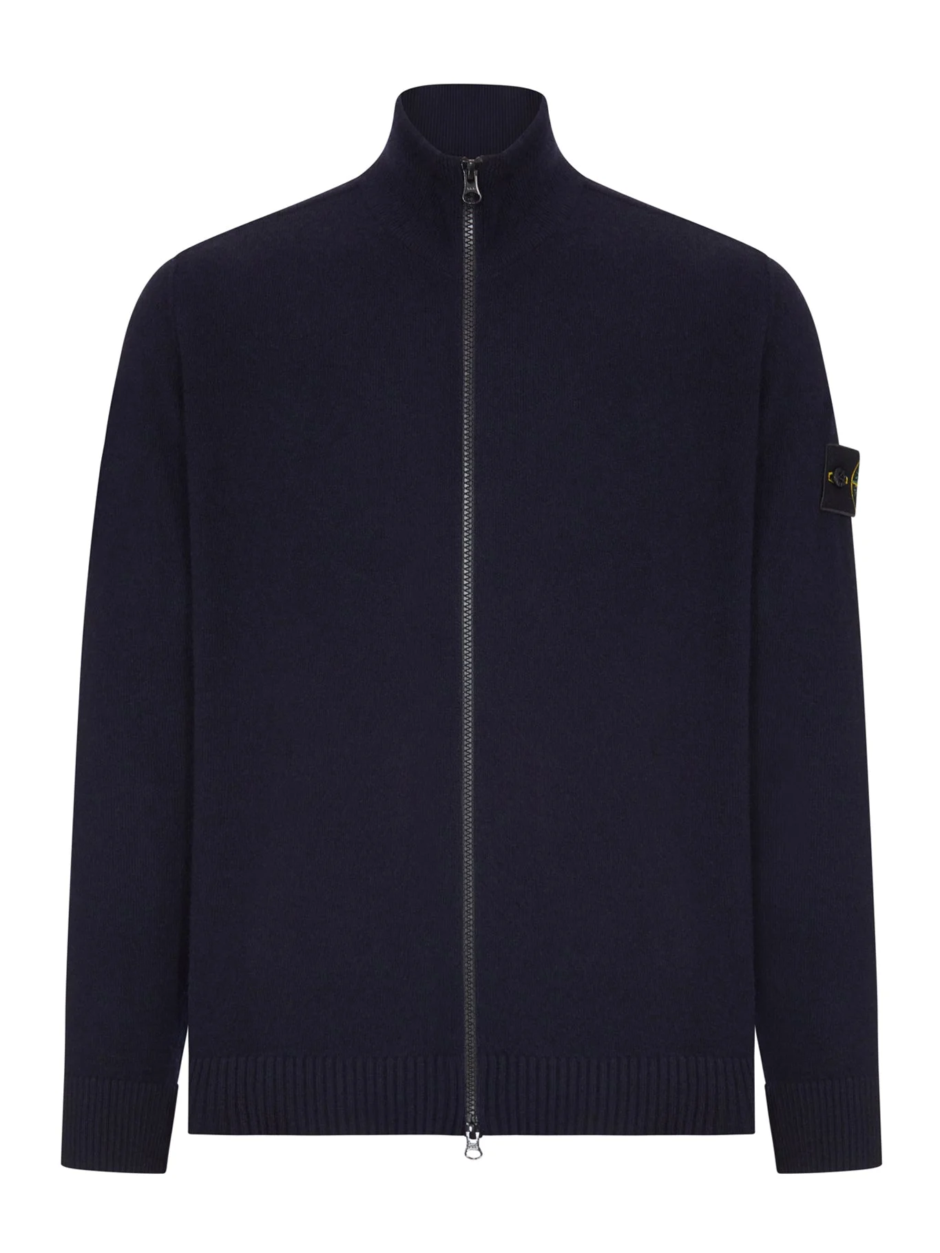 FULL ZIP WOOL SWEATER WITH HIGH NECK - 1