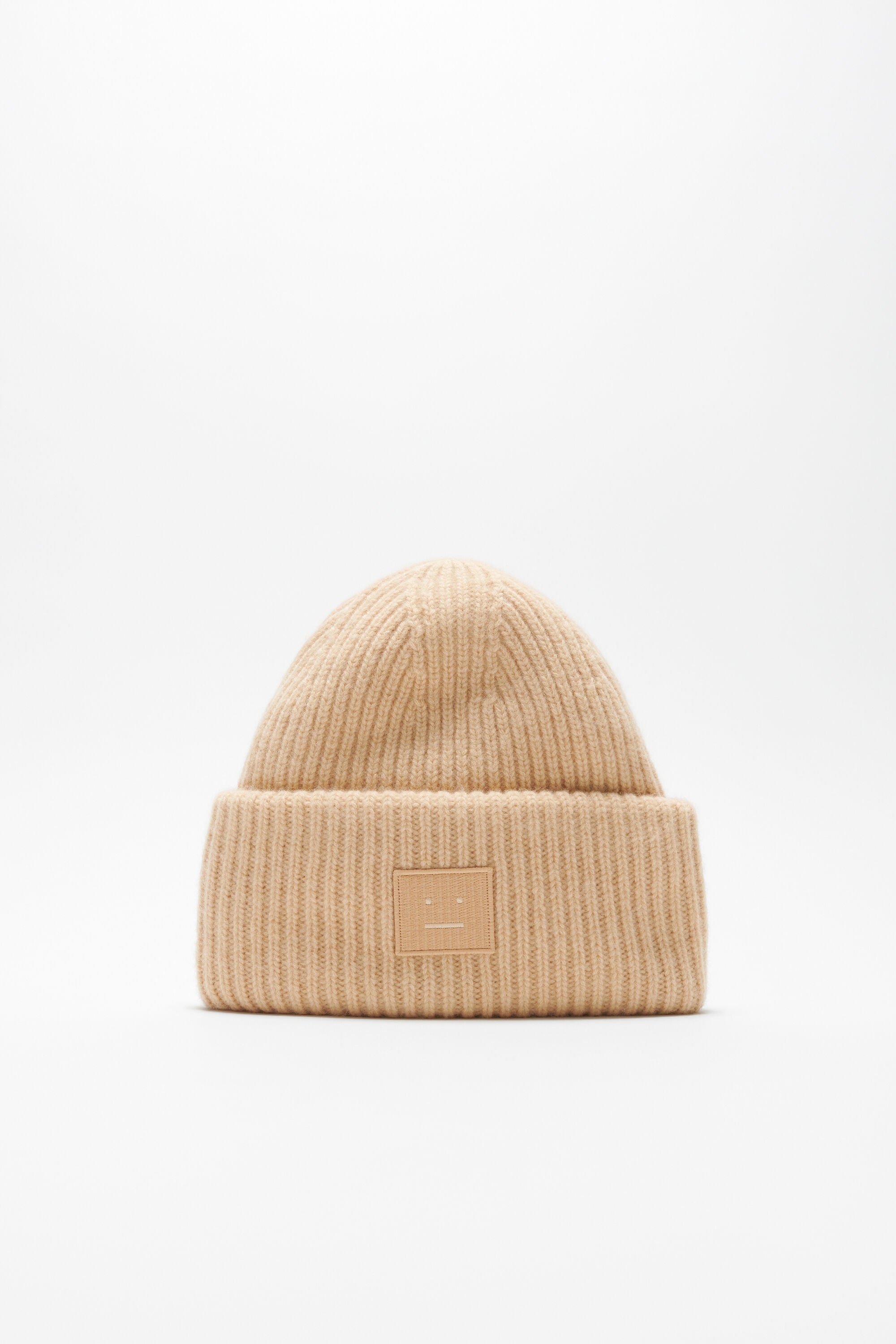 Large face logo beanie - Biscuit beige - 1
