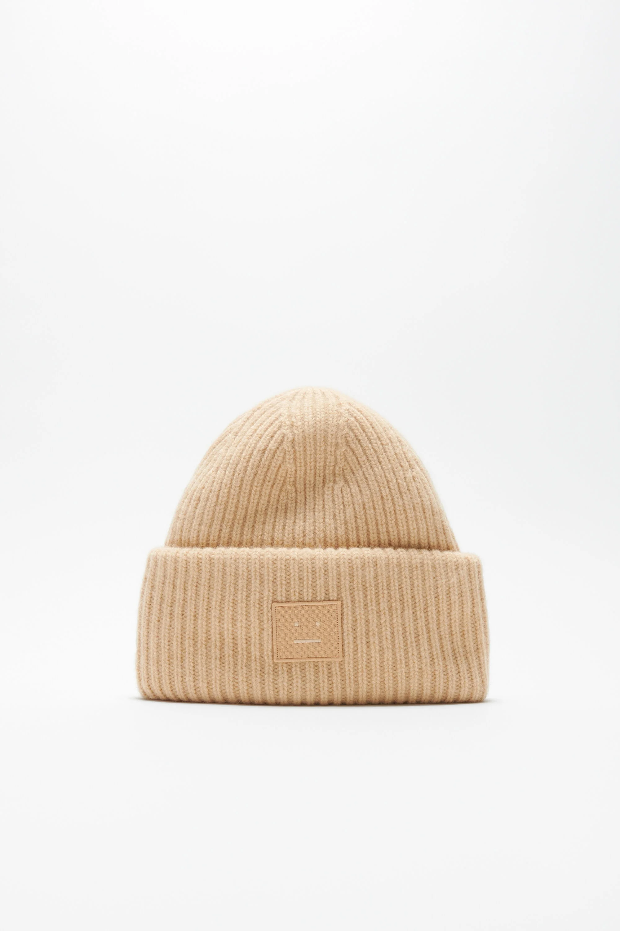 Large face logo beanie - Biscuit beige - 1