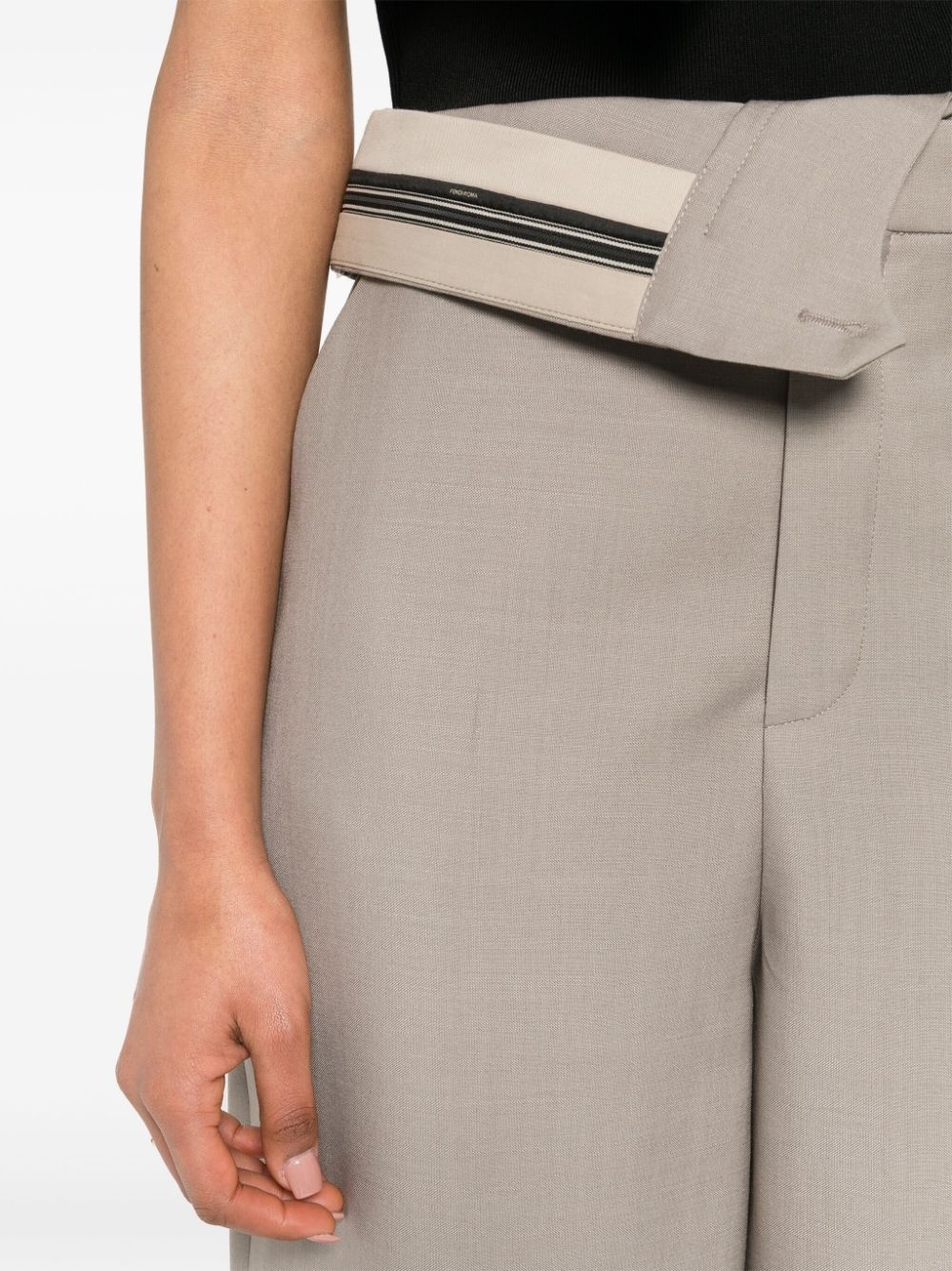 pressed-crease straight trousers - 5