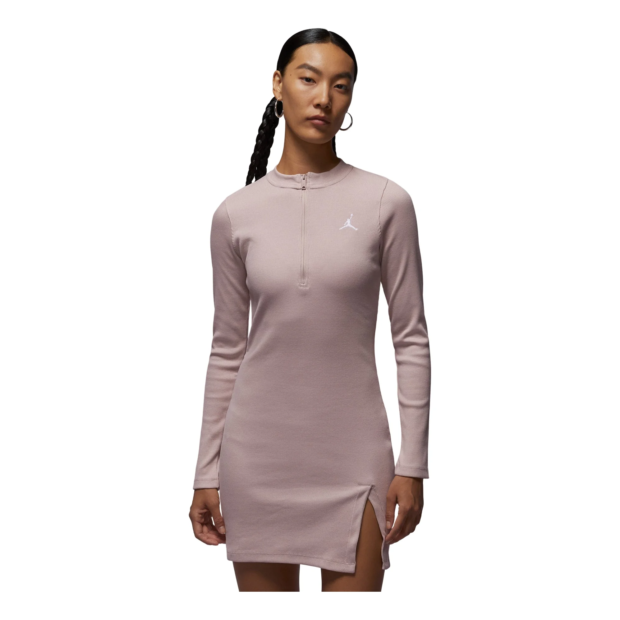 (WMNS) Air Jordan Long Sleeved Knitted Dress 'Fossil Lime White' HF9478-292 - 1