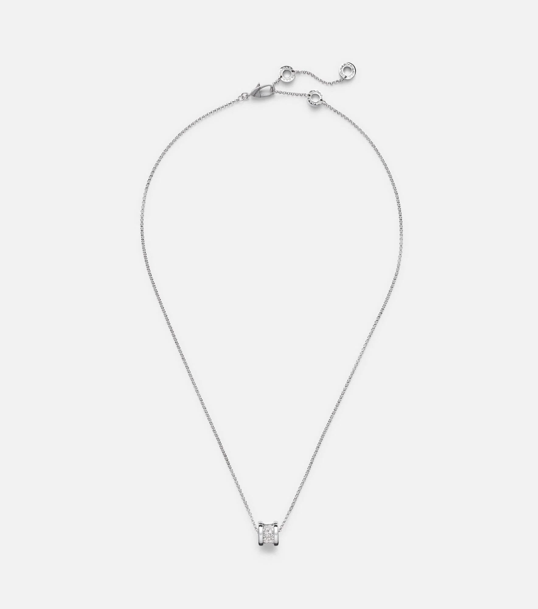B.zero1 18kt white gold pendant necklace with diamonds - 1