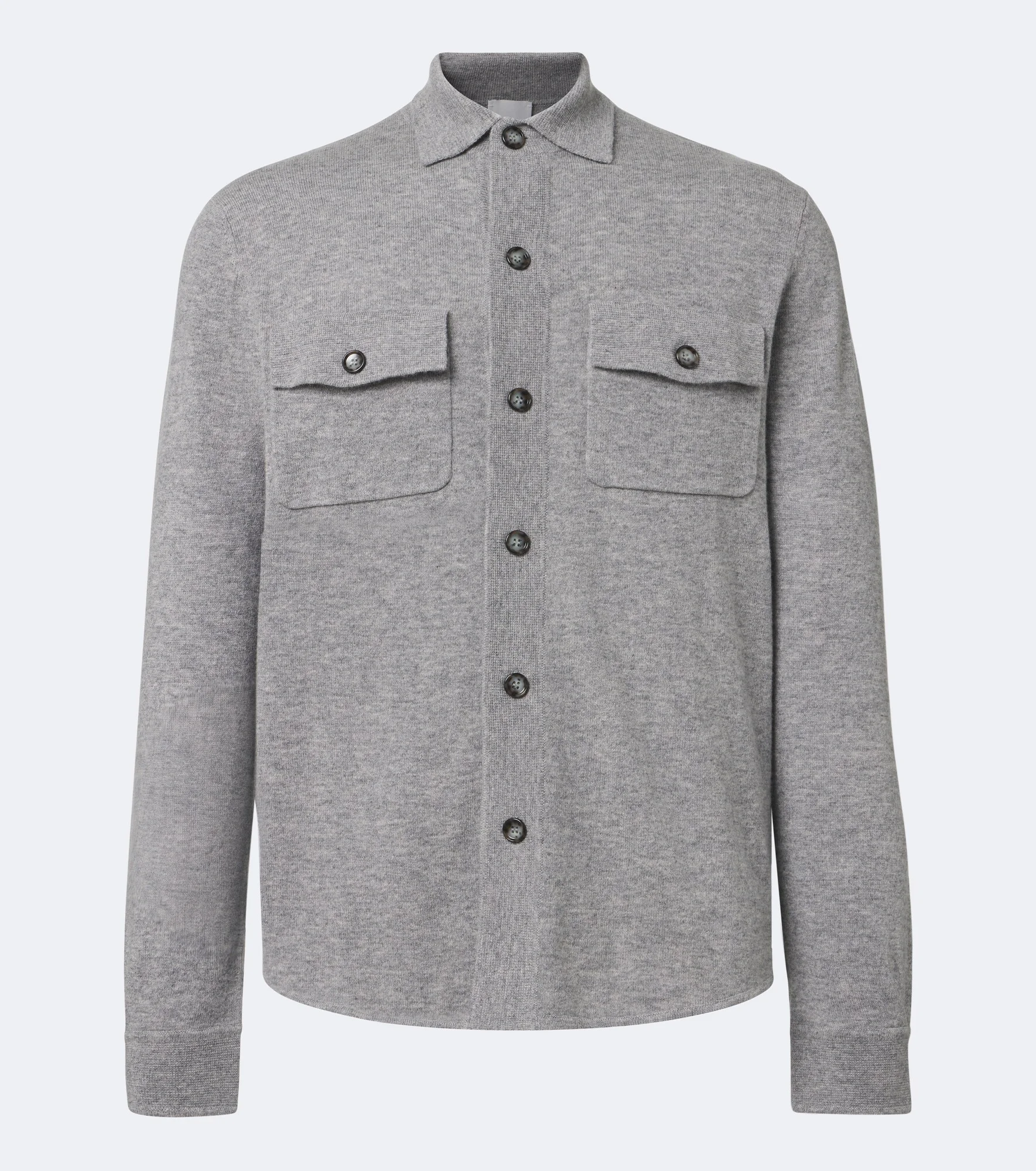Knitted wool and cashmere shirt - 1