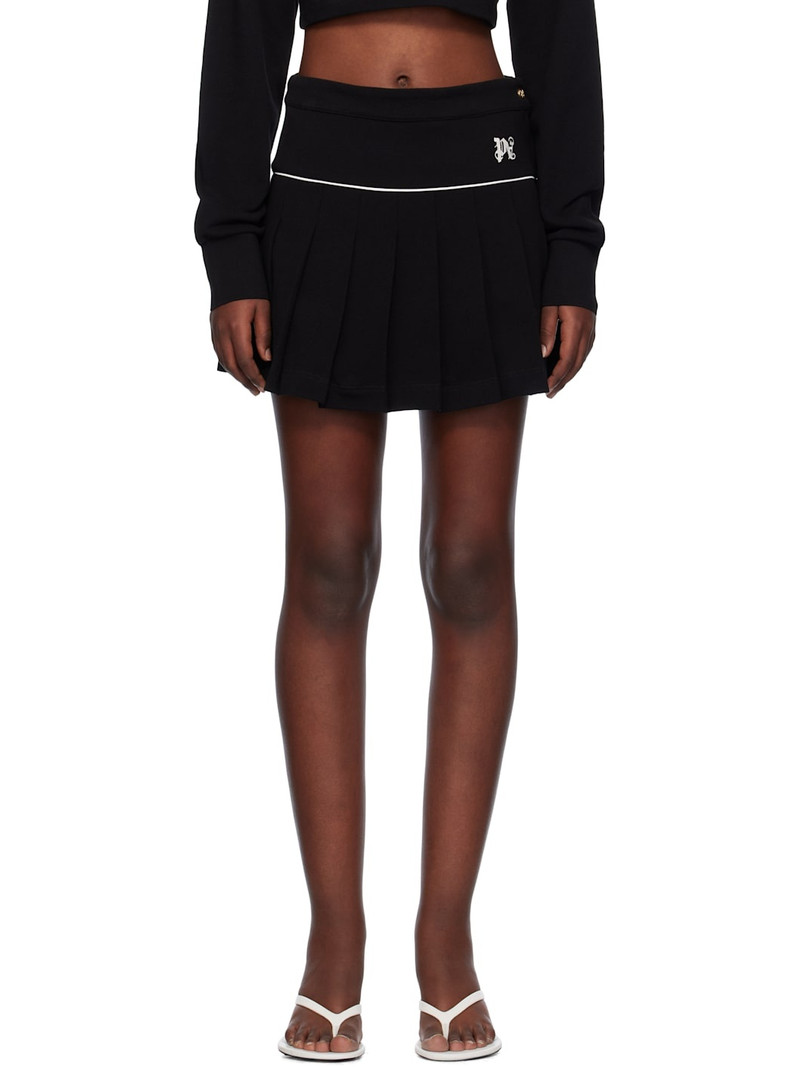 Black Monogram Pleated Miniskirt 1