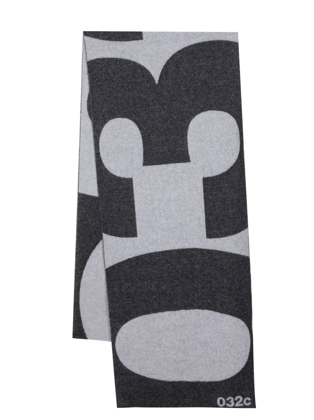 logo-knit wool-blend scarf - 1