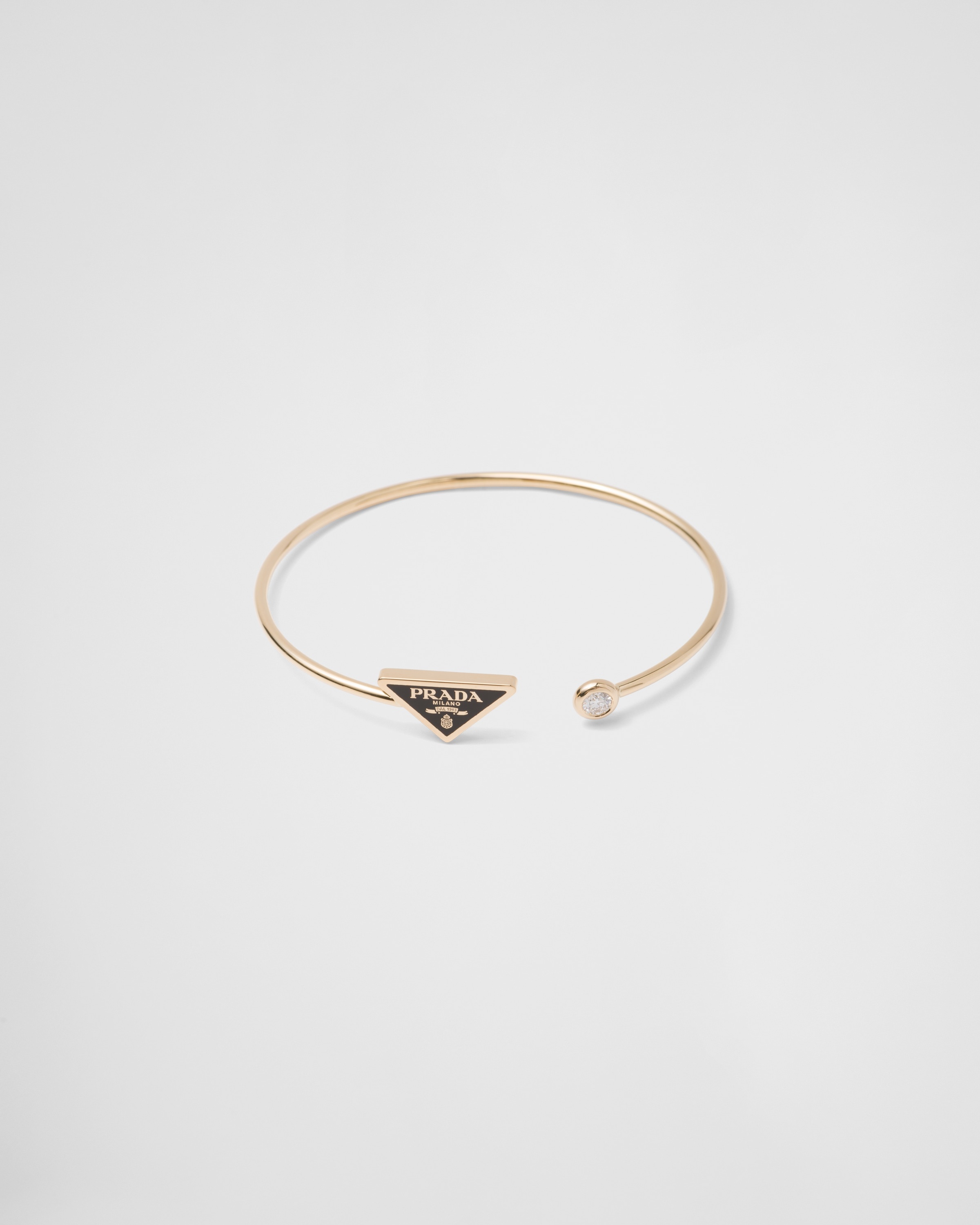 Eternal Gold bangle bracelet in yellow gold with diamond - 2