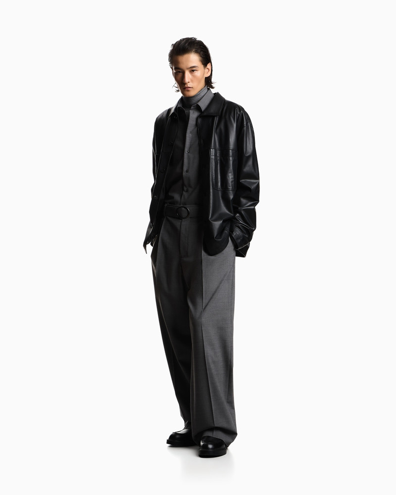 ULTRA LIGHT LAMBSKIN NAPPA LEATHER SHIRT JACKET 2