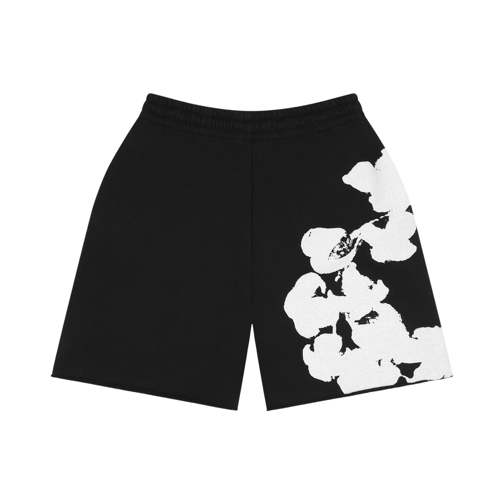 Denim Tears Big Cotton Wreath Sweat Shorts 'Black' - 2