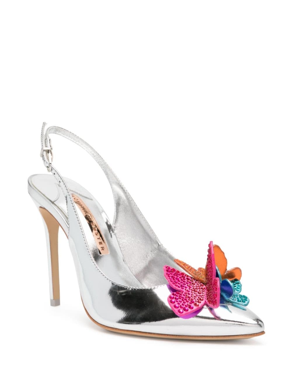 Vanessa 100mm metallic-finish pumps - 2