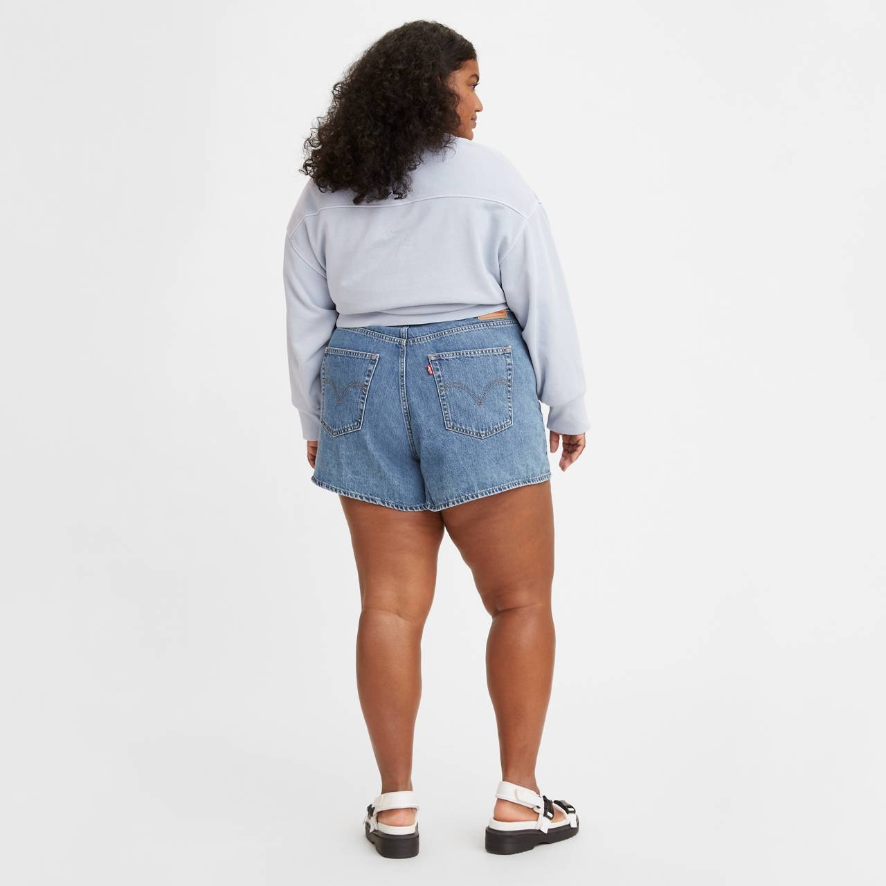 HIGH WAISTED MOM WOMEN'S SHORTS (PLUS SIZE) - 4