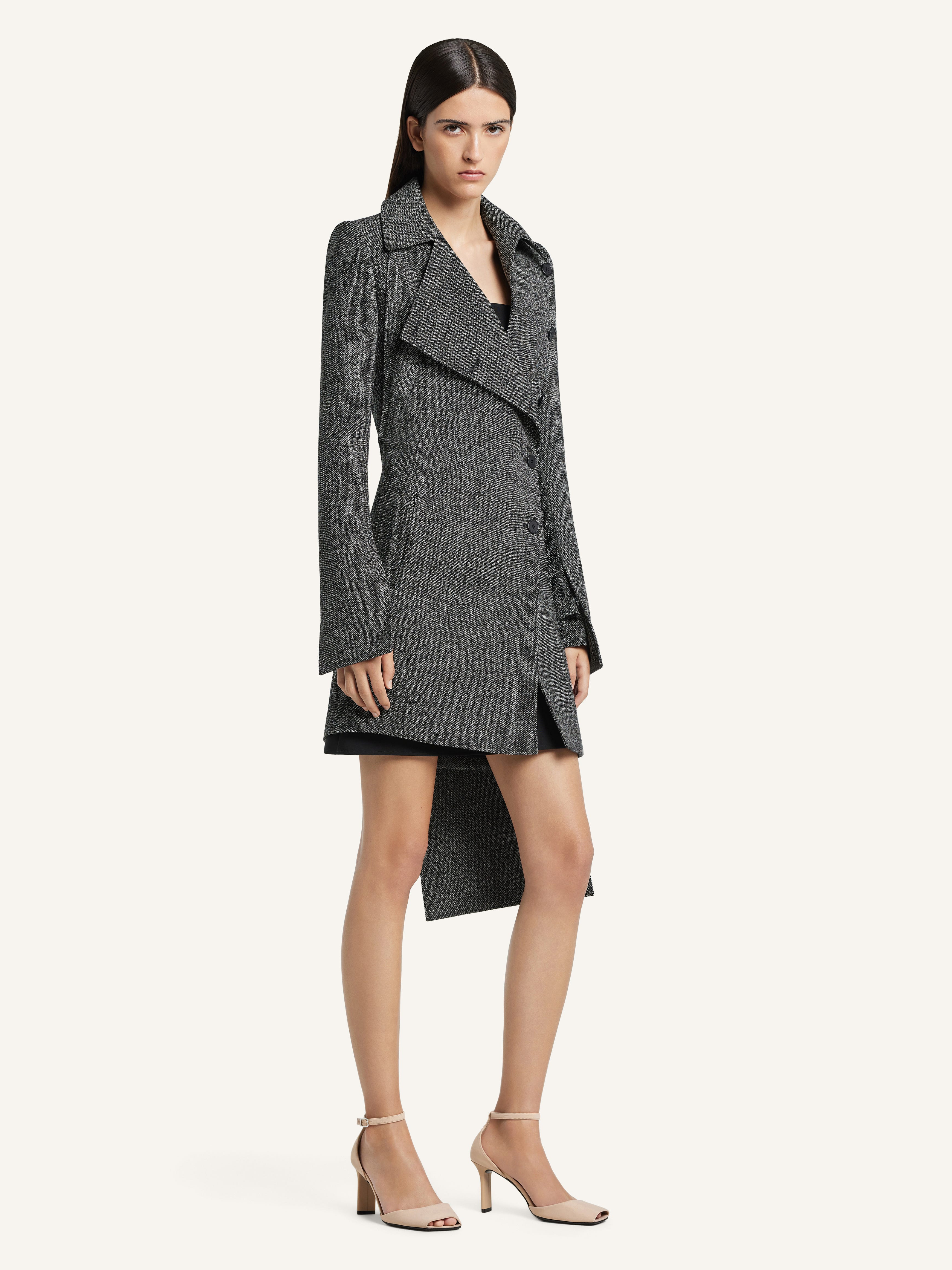 OBLIQUE CAVIAR COAT - 3