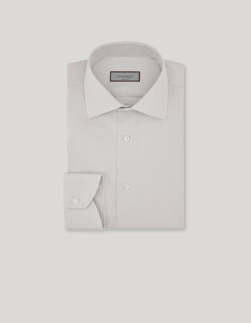 REGULAR-FIT SHIRT IN GREY COTTON 1