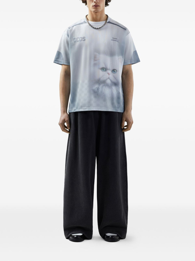 GCDS cat-print T-shirt outlook
