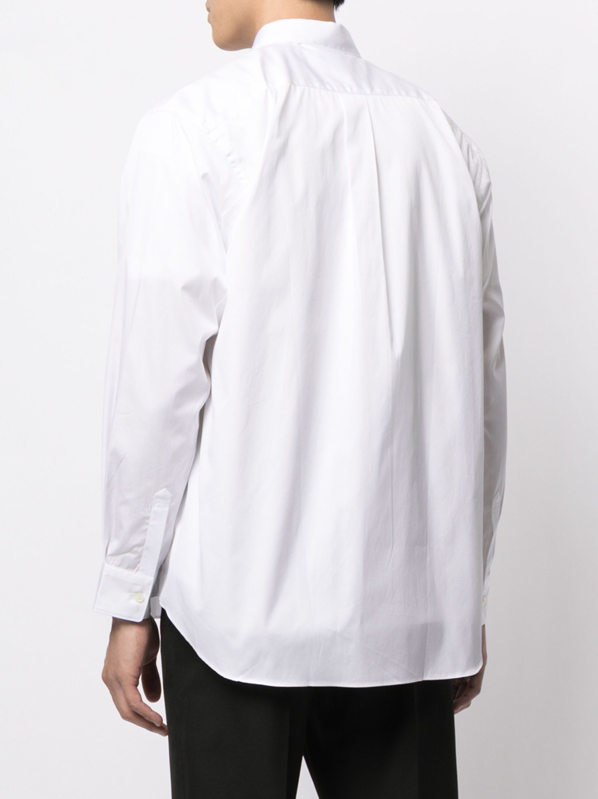 White Long Sleeve Cotton Shirt - 4