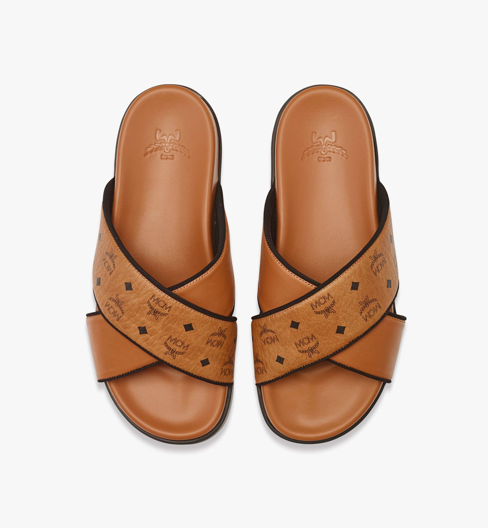 Cross Sandals in VIsetos Leather Mix - 5