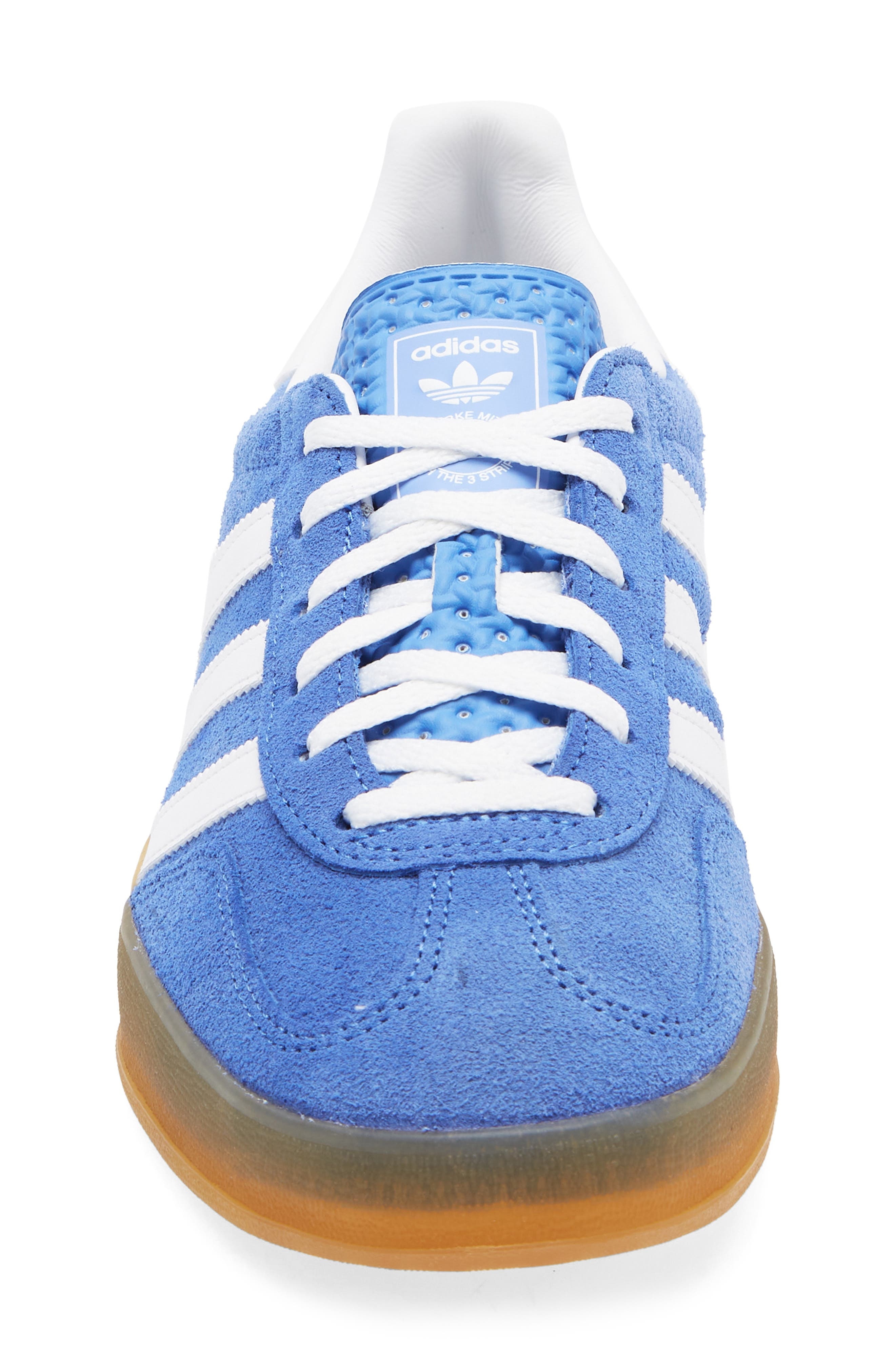 adidas Gazelle Indoor Sneaker in Blue/White/Gold at Nordstrom - 4
