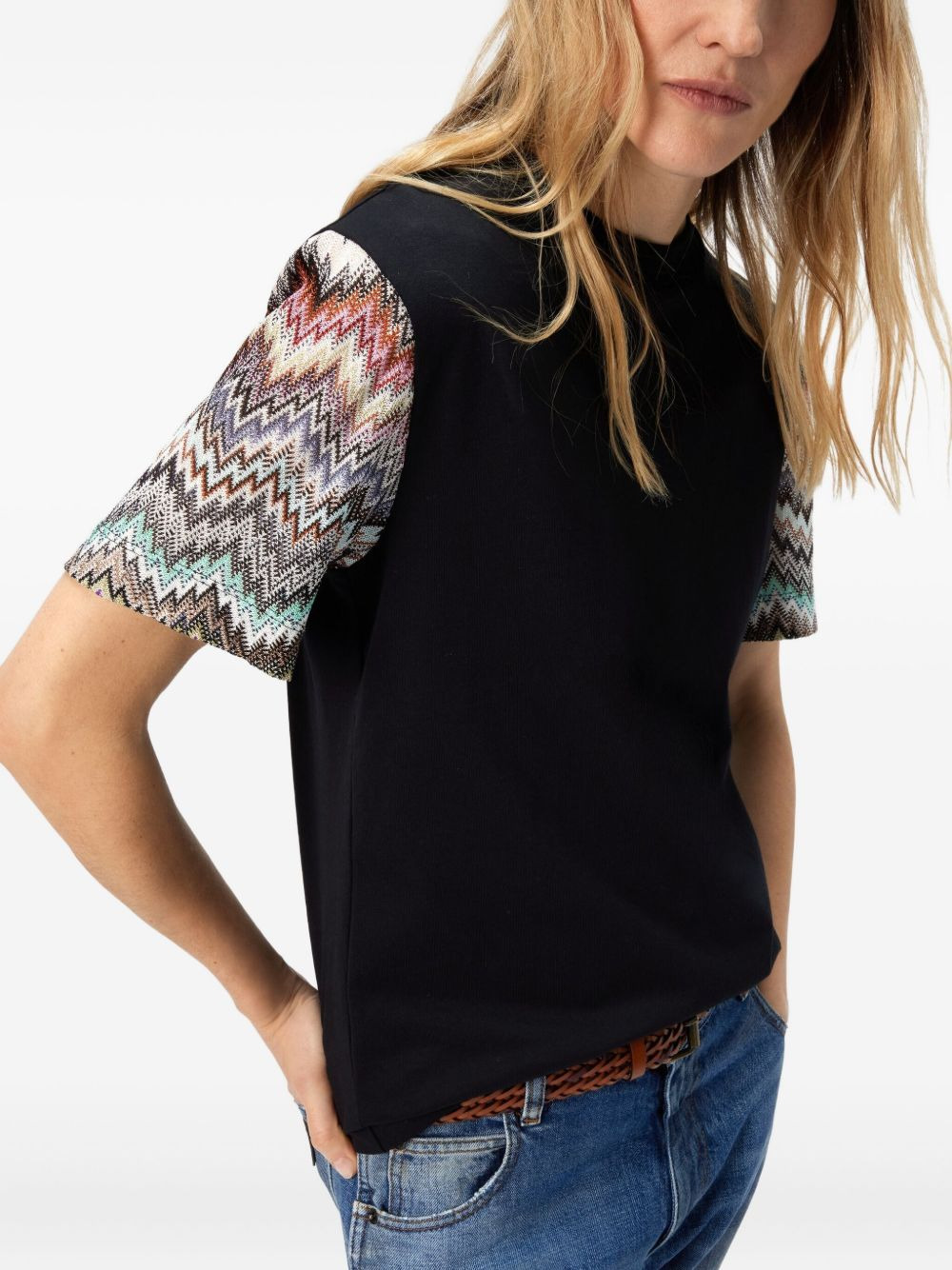zig-zag sleeve top - 4