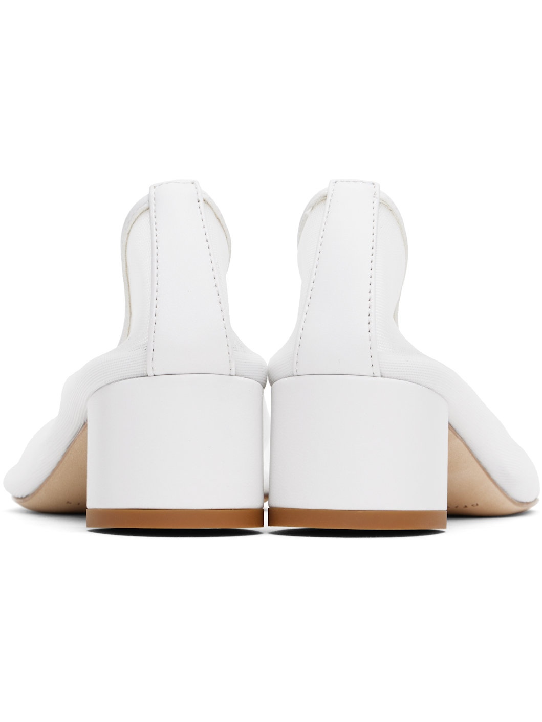 White Balla Pump Mesh Heels - 2