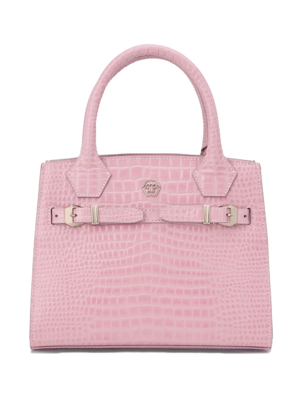 small crocodile-effect tote bag - 1