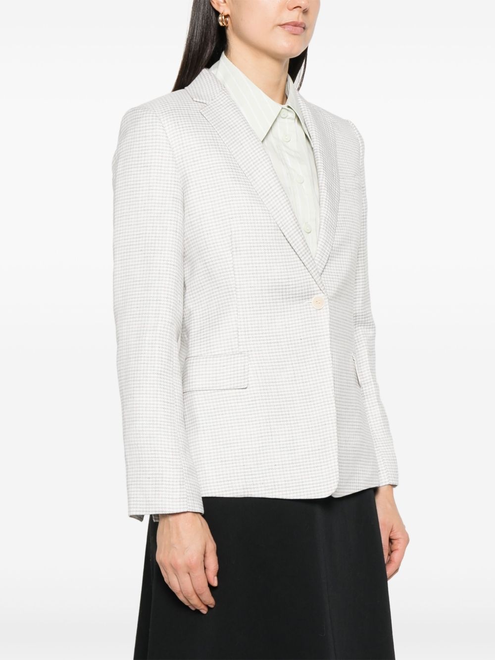 houndstooth-pattern blazer - 3
