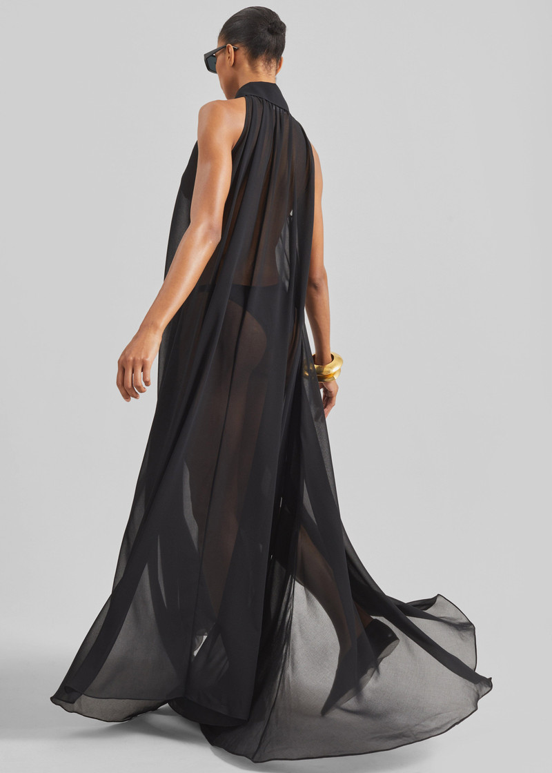 Sukie Sheer Halterneck Dress - Black 7