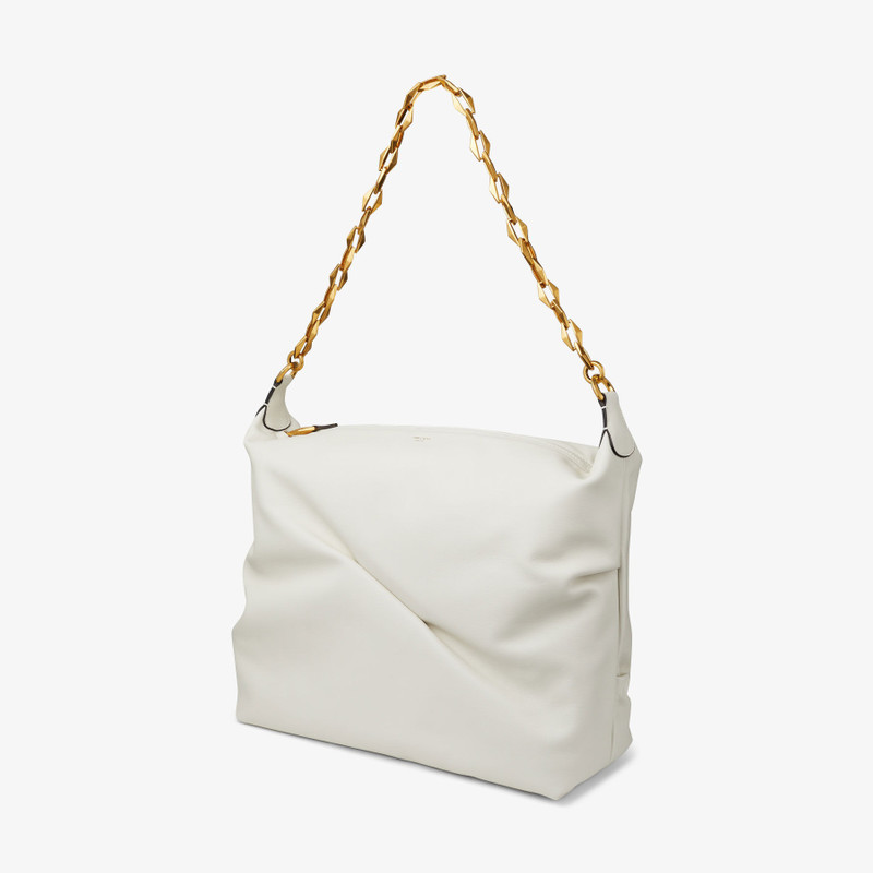 Diamond Soft Hobo M Latte Soft Calf Leather Hobo Bag with Chain Strap 7