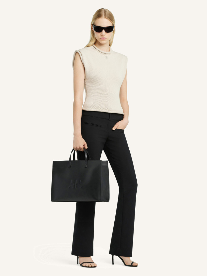 courrèges HERITAGE AC LEATHER TOTE BAG outlook