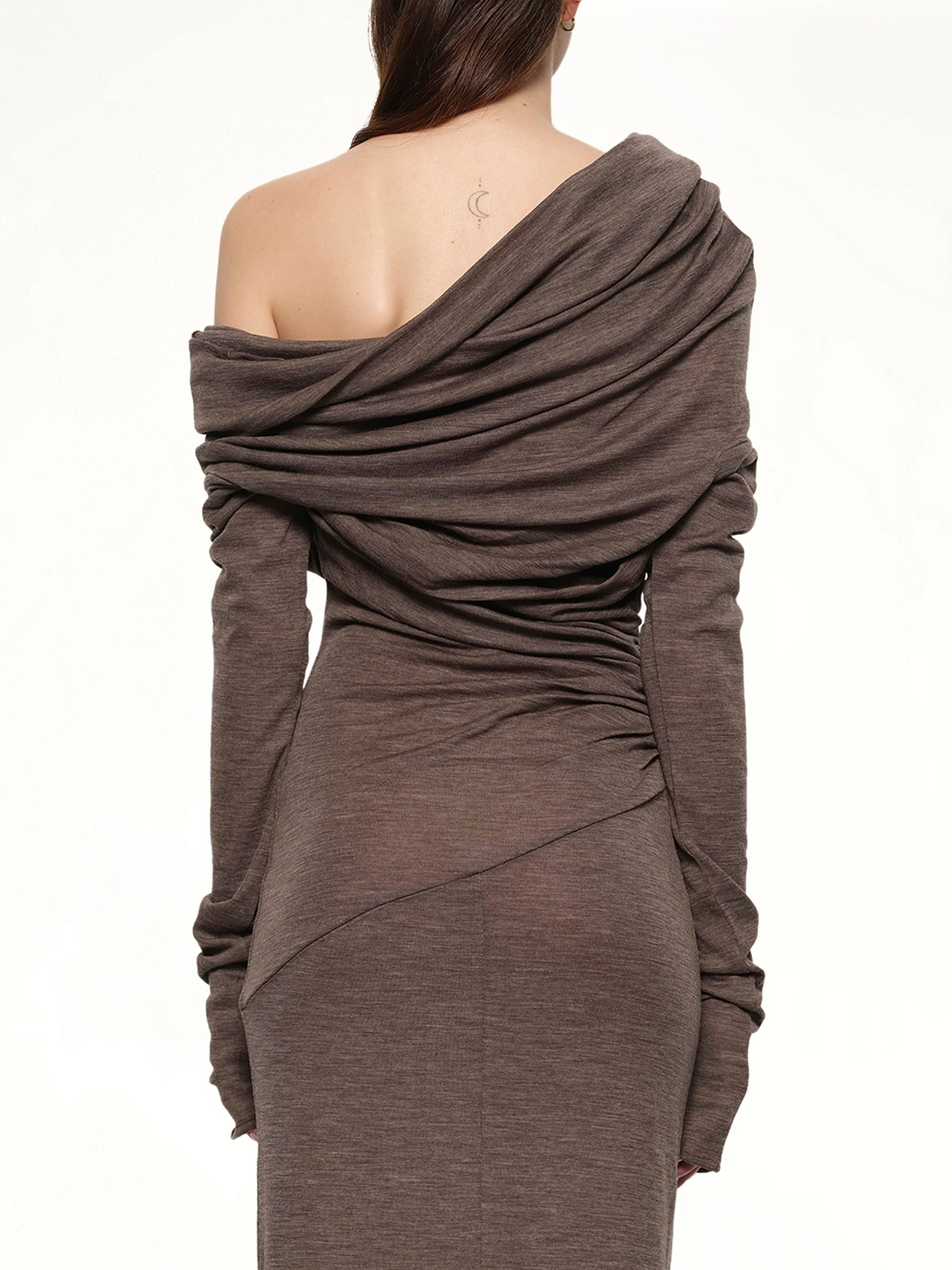 Bound Midi Dress in Pinecone - 8