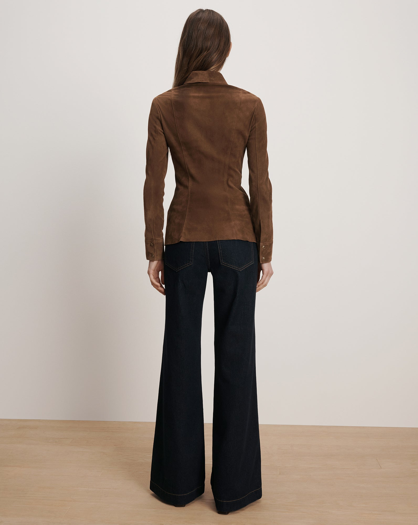 WITTAKER SUEDE BUTTON-DOWN SHIRT - 6