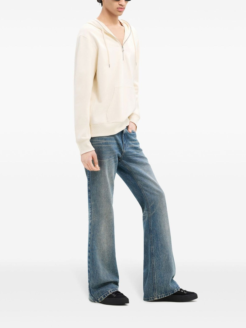 courrèges zipped fleece hoodie outlook